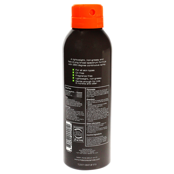 Quick Dry Body Spray SPF 40 by MDSolarSciences for Unisex - 5 oz Sunscreen - Picture 2 of 2
